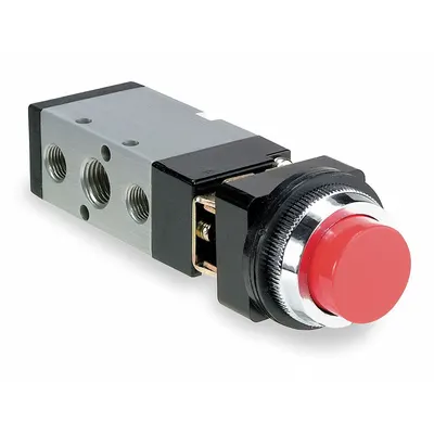 ARO Katup Kontrol Udara Manual: MaxAir, Empat-Arah / Dua-Posisi, Tombol, Merah - ARO MaxAir Series Manual Air Control Valves