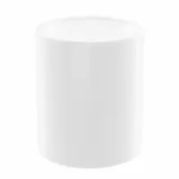 Glass-filled PTFE sleeve bearing with 1 in bore, 1 1/4 in OD, and 1 1/2 in overall length. White color, sold in pack of 10. Suitable for applications requiring chemical and heat resistance, such as pumps, mixers, and conveyors