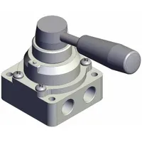 Hand Valve: VH Series, Lever Actuator, 1/4 in BSPT, Side-Ported Body, 1 MPa Op Pressure - Max (MPN VH202-02)