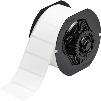 BRADY Gulungan Stok Label Pra-Potong: 1 in x 2 in, Karet, Perekat Permanen, 1.500 Label - Brady Thermal Transfer Precut Label Rolls