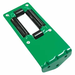 Nylon roller guide assembly with stainless steel bracket for spring-return hose reels. Designed for top-return use on RWA NF Series reels with 7 3/4 in reel width. Guides hose during retraction to reduce wear and friction.