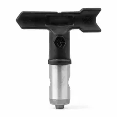 This GRACO airless spray gun tip has a 0.021 in orifice size and is finished in black. It includes a OneSeal (tip seal) and is designed for use with RAC 5 HandTite tip guards. Suitable for applying paints and coatings in industrial finishing, construction, and maintenance tasks.