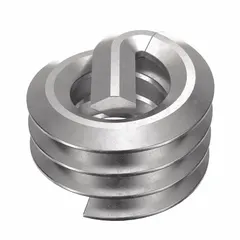 Screw-locking tanged helical insert for repairing or reinforcing internal threads in metal components. Made from 18-8 stainless steel with dry film lubricant finish, tensile strength 200,000 to 250,000 psi. Requires #4-40 STI tap, right-hand coarse thread. Pack of 100.