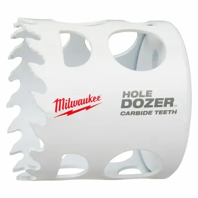 MILWAUKEE Gergaji Lubang: 2 3/8 in Dia. Gergaji, 4 Gigi per Inci, 1 5/8 in Maks. Kedalaman Potong - Multi-Material-Cutting Hole Saws without Arbor