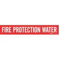 Pipe Marker: Fire Protection Water, Red, White, Fits 2 1/2 to 7 7/8 in Pipe O.D., 1 Pipe Markers (MPN 7110-1)