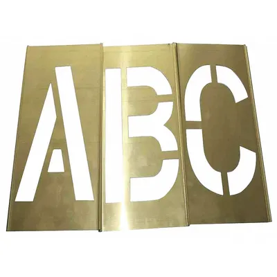 Set Stensil: A sampai Z/Tanda Baca - Brass Interlocking Stencil Sets