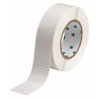 This precut label roll measures 1/8 in x 1 1/2 in and is made of white matte polyimide. It is rated for temperatures from -94°F to 572°F and is compatible with the i5100 printer series. Typical applications include circuit board labeling, wire marking, and asset tracking in environments requiring heat or chemical resistance