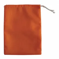 Drawstring Bag: 5 in Lg, 3 in Wd, Polyester/Rayon, Fluorescent Orange, 100 PK (MPN MP-325FB-OR)