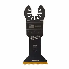 Straight cutting blade for oscillating tools, designed for cutting nail-embedded wood. Open-back universal OIS mount fits most tools. Overall length 4 1/4 in. Sold in a 10-pack.
