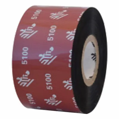THERMAL TRANSFER RIBBON: Zebra, 1.57 in Ribbon Wd, 1,476 ft Ribbon Lg, 1 in Core Dia. - Resin Thermal Transfer Ribbons