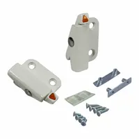 This non-handed, single-action window opening control device is constructed from stamped steel with a white gloss finish. It measures 1 9/16 inches in length and 1 5/16 inches in width. Typical applications include securing and releasing windows in commercial or industrial settings for ventilation or emergency egress