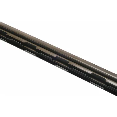 NATIONAL GUARD Sepatu Pintu: Sisipan Sirip Bertakik, Aluminium, 36 in Pjg, 1 1/2 in Lbr - Door Shoes