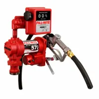 FILL-RITE Electric Drum Pump: 24 V DC, 1/4 hp HP, 15 gpm Max. Flow Rate, Cast Iron, Bung, Manual (MPN FR2411H)
