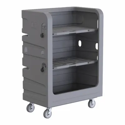 R&B WIRE PRODUCTS INC. Truk Kubus: 48 in P x 29 in L x 69 in T, (2) Kaku/(2) Putar, Abu-abu - Vertical Cube Trucks