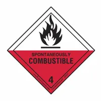 LABELMASTER DOT Container Label: Spontaneously Combustible, 3 15/16 in x 3 15/16 in, Paper, Label (MPN HML21)