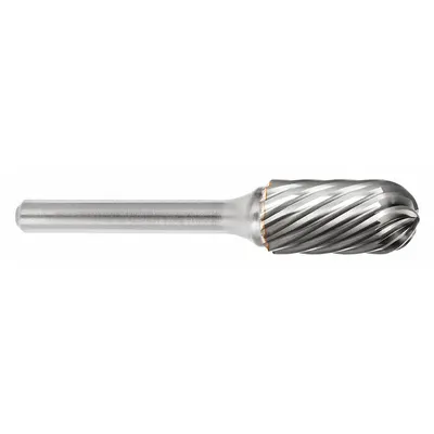 SGS PRO Bur Karbida: Silinder Ujung Bulat, SC-5, Potong Inox, Kepala 1/2" x 1" - Inox-Cut Ball-Nosed Cylinder Burs