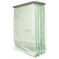 Pocket Air Filter: 24 in x 24 in x 18 in, MERV 11, Orange, Fiberglass, 6 Pockets