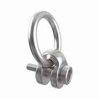 JERGENS Hoist Ring: Swivel, Nickel-Plated Steel, 1 1/2"-6, Max. 17,200 lb, Side-Pulling (MPN 47318-E)