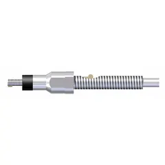 This steel threaded mandrel is designed for installing tangless helical inserts into coarse, right-hand inch threads. It is used in thread repair and reinforcement applications for metal assemblies.