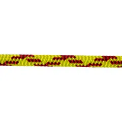 This 7/16 in diameter static rope is constructed with a polyester double braid for low stretch. With a working load limit of 630 lb, it is suited for rigging, climbing, work positioning, and rescue applications where controlled ascent and descent are required.