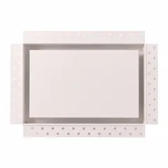 This sidewall or ceiling register is constructed from powder-coated steel with a white finish. It measures 6 inches in height and 14 inches in width, featuring non-adjustable blades for one-way airflow. Suitable for HVAC supply or return applications in residential or light commercial spaces.