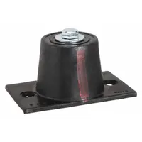 MASON Floor-Mount Vibration Isolator: Neoprene, 550 lb Capacity, 2 3/4 in Ht, 3 5/16 in Wd, Red