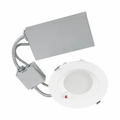 KEYSTONE TECHNOLOGIES EM Downlight: 6 in Dia, 1,200 lm, 2700K/3000K/3500K/4000K/5000K, 24 W - Standard-Profile Canless Downlights