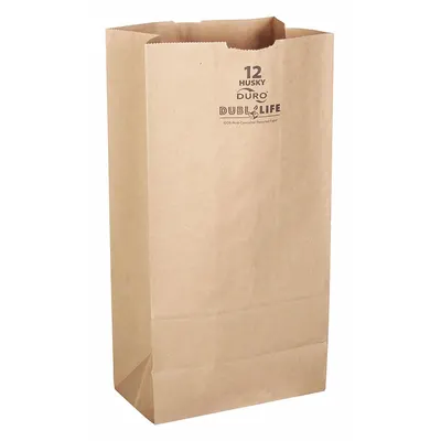 DURO Kantong Belanja: Lebar 7 1/6 in, Kedalaman 4 1/2 in, Tinggi 13 3/4 in, Kantong Belanja, Kraft - Hardware Bags