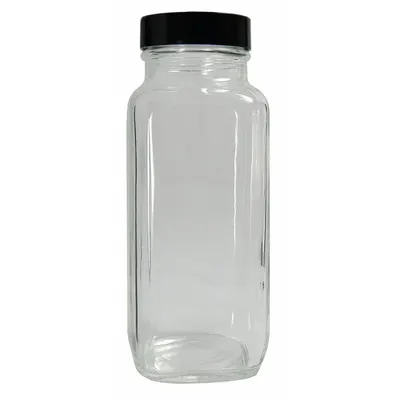 QORPAK Botol Pencampur/Penyimpanan/Sampling: 30 mL, 24-400, Fenolik, Pulp/Vinil, Tanpa Warna - Rectangular Glass Lab Bottles