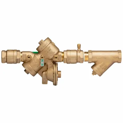 WILKINS Pencegah Aliran Balik: 975XL2, Dengan Saringan, Perunggu, 2 in Ukuran Pipa, FNPT - Zurn RPZ Backflow Preventers
