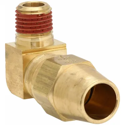 PARKER Compression Fitting Adapter: 1/2 in OD x 1/4 in Pipe Fitting Size, Compression x MNPT - DOT Air Brake Compression Fittings for Copper Lines