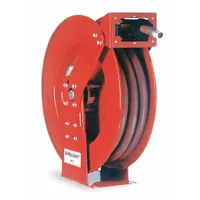 Spring Return Hose Reel: 100 ft (1/2 in I.D.), 1/2 in MNPT, 300 psi Max Op Pressure, Red (MPN 82100 OLP)