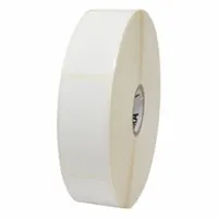 ZEBRA Barcode Printer Labels: 1 in Label Wd, 2 in Label Ht, White, 1 in Core Dia., Matte, Acrylic (MPN 10023332)