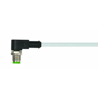 MURRELEKTRONIK Kabel Set: M12 Male Sudut Kanan X Kabel Telanjang, 4 Pin, Abu-abu, PVC, Panjang Kabel 0,6 m - Single-Ended Cordsets with PVC Jacket for Flexing Applications