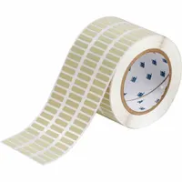 Pre-Cut Label Stock Roll: 1/4 in x 29/32 in, 1/4 in, Polyimide, Permanent Adhesive, Yellow (Matte) (MPN THT-2-724-10)