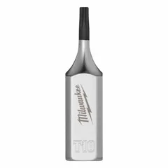 This MILWAUKEE Security Torx Bit Socket features a T10 tip size and a fixed insert design for secure bit retention. With an overall length of 1 9/16 in, it is used for driving tamper-resistant Torx fasteners in applications such as automotive repair, electronics assembly, and industrial maintenance.