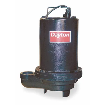 Pompa Efluen Dayton: 1 hp, 240V AC, Fase Tunggal, 85 gpm Laju Aliran @ 10' Head - General Purpose Effluent Pumps