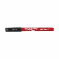 MILWAUKEE Ink Industrial Marker: Bullet, Black, Std Actuation Style, Point, 12 PK (MPN 48-22-3160)