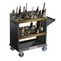 HUOT Tool Holder Cart: For BT40/CAT40/NMTB40 Taper, 90 Compartments (MPN 23940)