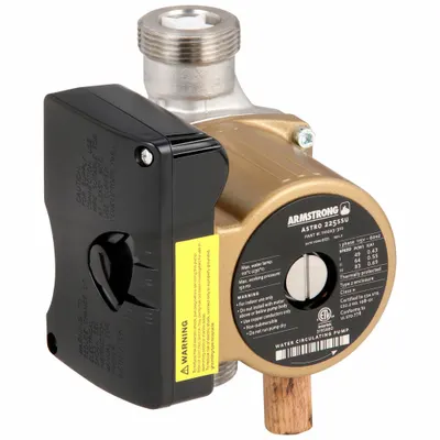 ARMSTRONG Pompa Sirkulasi: 1/9 hp HP, 115V AC, Baja Tahan Karat, 3, 14 gpm, 13 ft Kepala Maks. - General-Purpose Inline Circulator Pumps