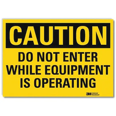 LYLE Tanda Masuk: Lembaran Reflektif, Pemasangan Tanda Perekat - Caution: Do Not Enter While Equipment Is Operating Signs