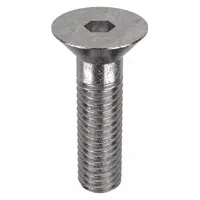 Socket Flat Head Screw: 3/8"-16 Thread Size, 1 1/4 in Lg, Flat, NL-19, Stainless Steel, 18-8, 25 PK (MPN FBFHEADS3816114P25)