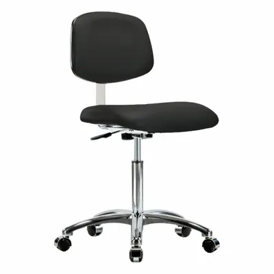 Kursi Tugas Ruang Bersih: Vinyl, Tanpa Lengan, Rentang Tinggi 21 1/2 in hingga 29 in, Lebar Dudukan 18 1/2 in - Vinyl Cleanroom Chairs