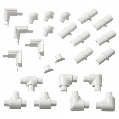 D-LINE Paket Aksesori: D-LINE Micro Raceway 0.63 in x 0.315 in (16x8mm) Item 38G169 - 90 Degree Elbows for Nonmetallic Single-Channel Raceways