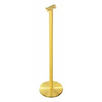Freestanding two-sided umbrella bag holder in satin brass finish. Overall height 43 inches. Designed for storing wet umbrellas at building entrances, lobbies, and hospitality venues