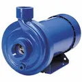 This straight centrifugal pump is used for water transfer, circulation, and pressure boosting in industrial and commercial systems such as irrigation, HVAC, and process water supply. It features a 1 HP TEFC motor rated for 115/230V AC, delivers up to 102 ft of head, and has a 1-1/4 in intake and 1 in discharge connection.