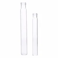 Colorless round-bottom glass culture tube with 16 mm body diameter and 125 mm overall height. Not graduated and supplied without closure. Used for microbial culture, sample storage, and general laboratory procedures in clinical, educational, and research settings