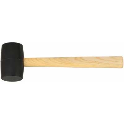 STANLEY Palu Karet: Gagang Kayu, Berat Kepala 16 oz, Diameter 2 1/2 in, Panjang Kepala 3 7/8 in - Rubber Mallets