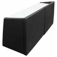 This scorer's table from SPALDING features a 72-inch long white steel tabletop and black vinyl padding. It is designed for use in indoor sports settings where a dedicated surface for scorekeeping is needed. The table has an overall depth of 18 inches and a height of 29 inches