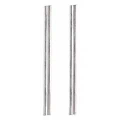 Carbide replacement blades for DEWALT planer models D26676, D26677, DCP580B, DW677K, DW678K, and DW680K. Used for trimming and smoothing wood surfaces in woodworking and construction tasks.